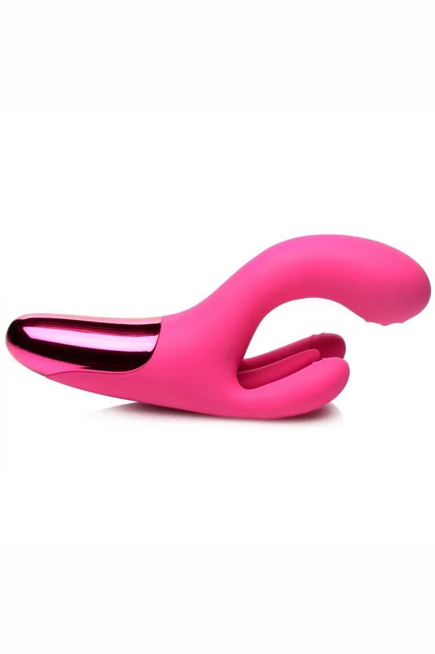 Sd Vibrators 10X Triple Rabbit Silicone Vibrator Pink