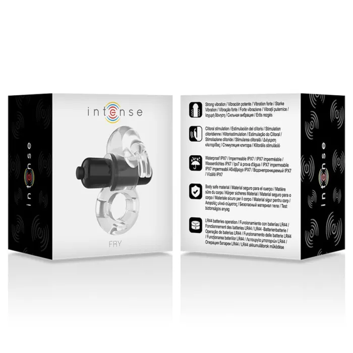 Transparent Vibrating Cock Ring With Clitoris Stimulator Fry Intense Male Sex Toys