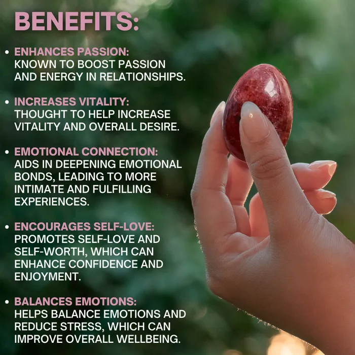 Dildos LuLu LuLu Healing Strawberry Quartz Crystal Enhance Love Creativity and Emotional Balance