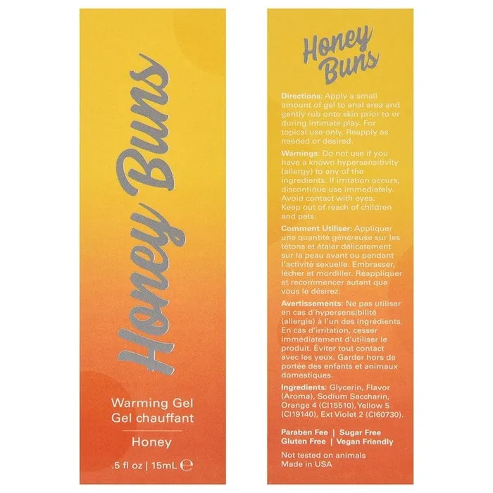 Anal Classic Brands Jelique Honey Buns Honey Flavored Warming Anal Gel