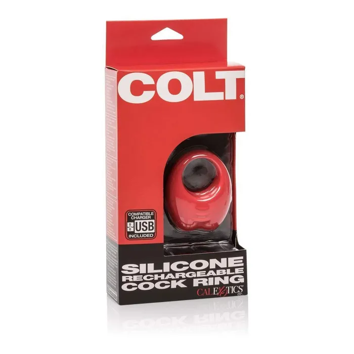 Colt Range Male Sex Toys COLT Silicone Rechargeable Cock Ring Red Colt Range Male Sex Toys COLT Silicone Rechargeable Cock Ring Red