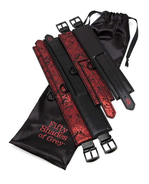 Fifty Shades Of Grey Sweet Anticipation Under Mattress Restraint Set Lovehoney Ltd Vibrators