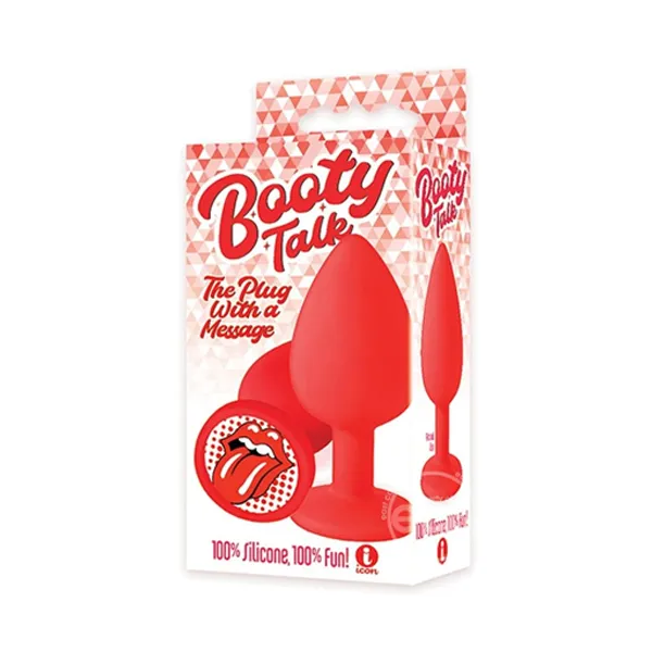 The 9s Booty Talk Silicone Butt Plug Tongue Red Icon Brands Anal