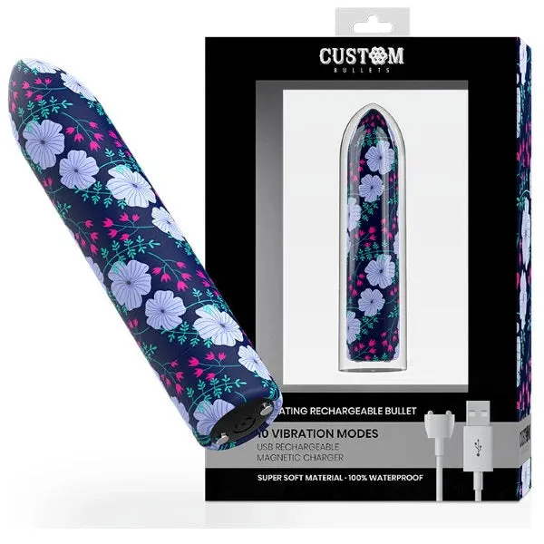 Female Sex Toys Custom Bullets Custom Bullets Soft Rechargeable Spring Pattern 10 Speed Bullet