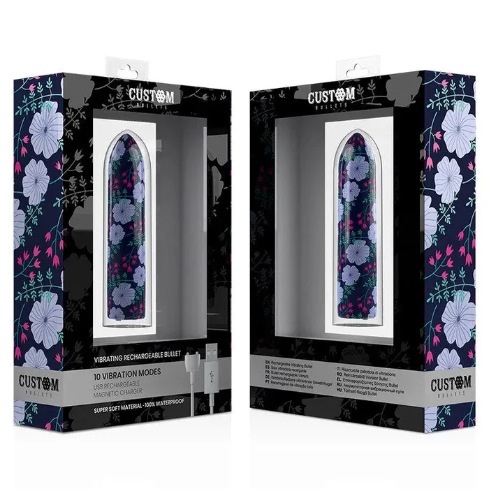 Female Sex Toys Custom Bullets Custom Bullets Soft Rechargeable Spring Pattern 10 Speed Bullet