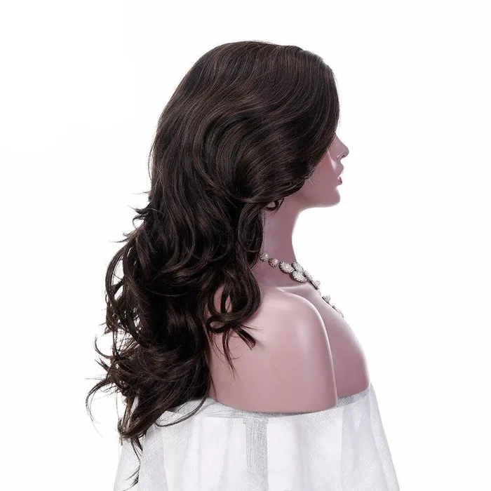 Dildos CHASTITY CAGE CO 24 Inches Brown Long Wavy Wig
