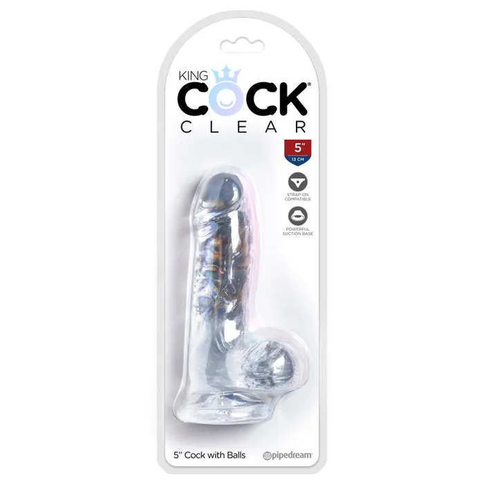 Dildos Pipedream King Cock Clear 5In Cock With Balls
