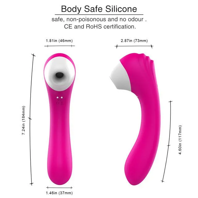 House of Dasein Female Sex Toys Suction Vibrators Speeds Sucker Vibrator Nipple Clitoral Suction Rechargeable Sucking