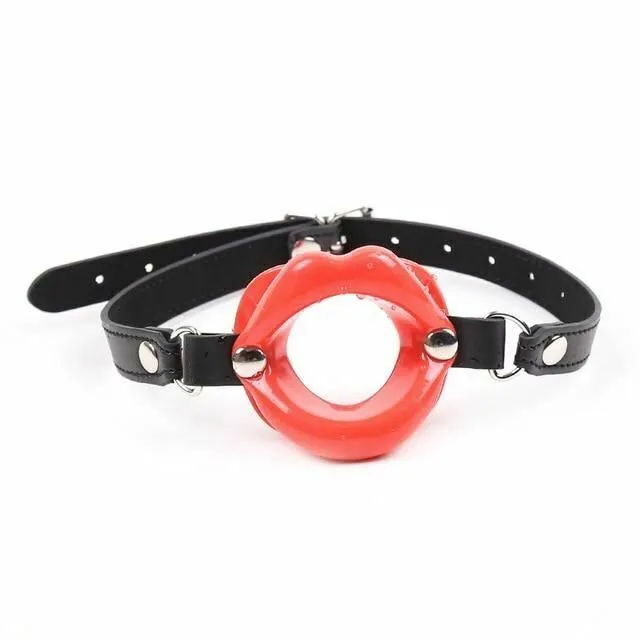 Male Sex Toys House of Dasein Gags Open Mouth Rubber Lips Gag Slave Training Bondage Restraints