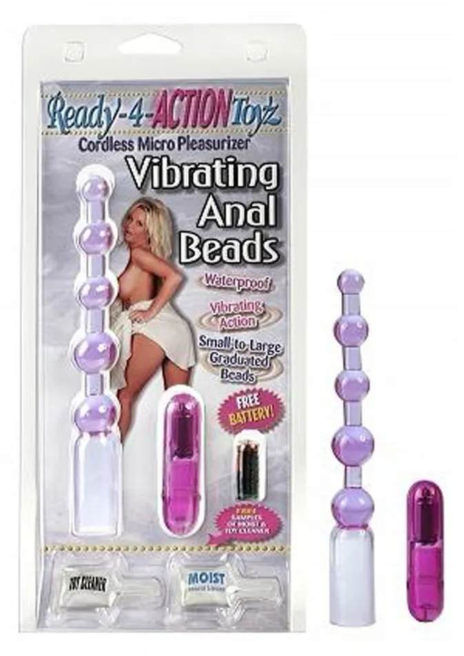Ready 4 Action Male Sex Toys Ready4Action Vibrating Anal Beads Lavender