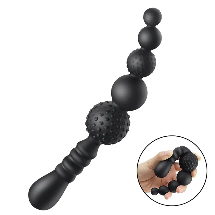 Anal Flexible Anal Beads in Black Color Sex Toy for Men and Women EVEs SECRETS