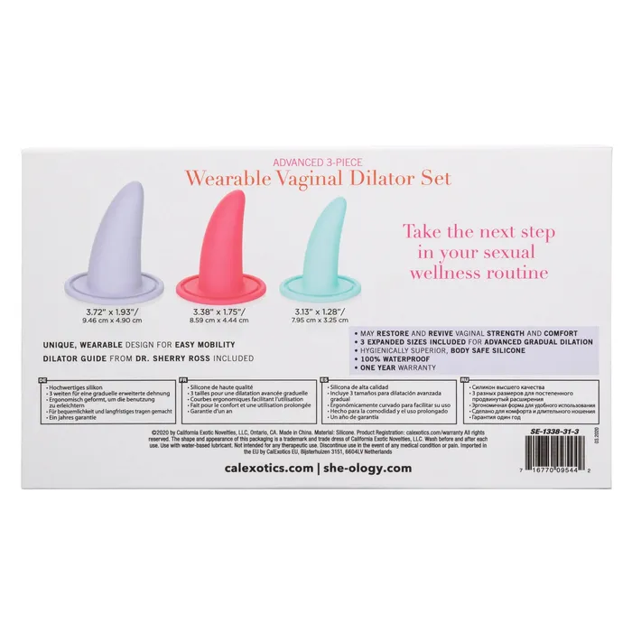 Calexotics SheOlogy ADVANCED 3 Piece Wearable Vaginal Dilator Set CalExotics Male Sex Toys