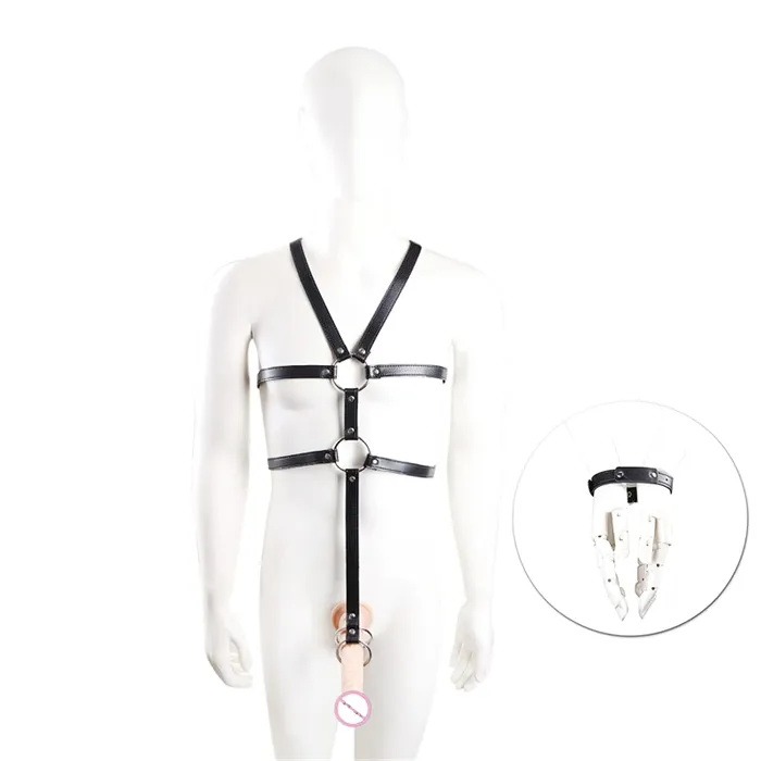 EVEs SECRETS Female Sex Toys BDSM Body Harness For Men Leather Fetish Lingerie With Belt Straps Adult Sexual Costumes