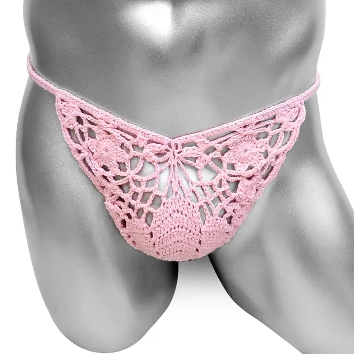 EVEs SECRETS Sexy Mens Handmade Lingerie Low Waist Cotton Crochet Panties Hollow Out Underwear Female Sex Toys