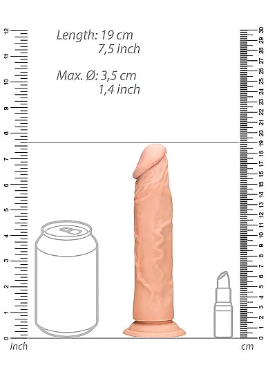 SHOTS Dildos REALROCK 7 INCH REALISTIC DILDO WITHOUT BALLS