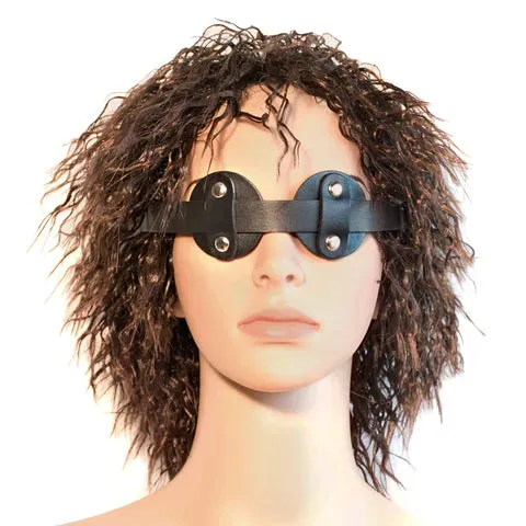 Adjustable Circles Leather Blindfold Traveling Tickle Trunk Male Sex Toys