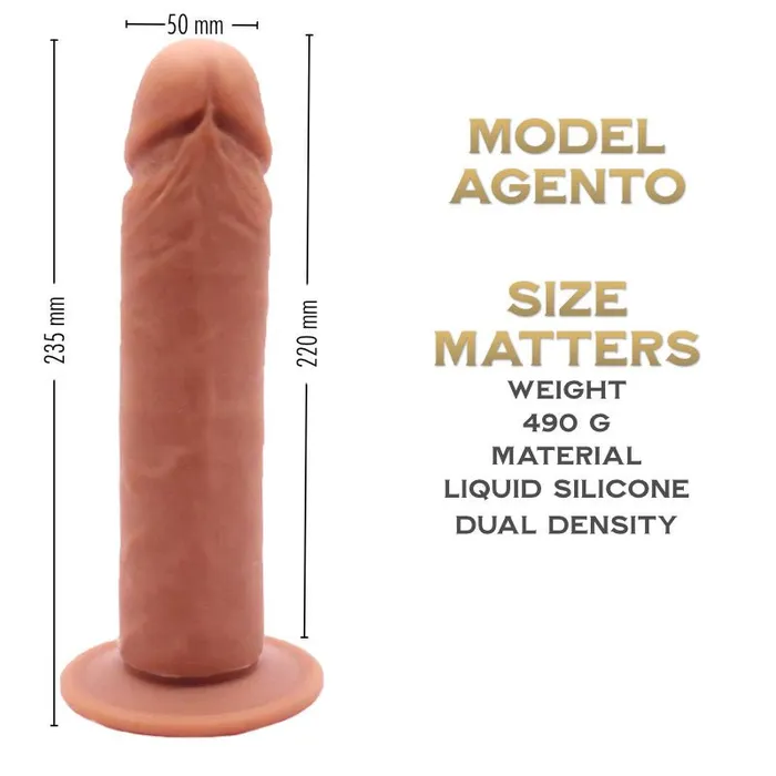 Argento 23 cm Colonel Series Realistic Silicone Dildo FRISKY BUSINESS SG Dildos