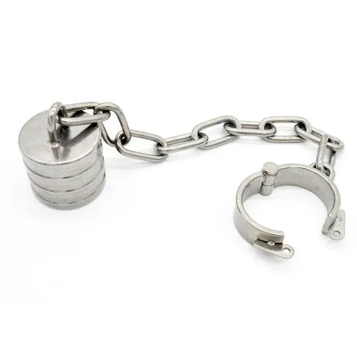 BallbustingToyscom Dildos Weighted Stainless Steel Lockable Testicle Stretcher