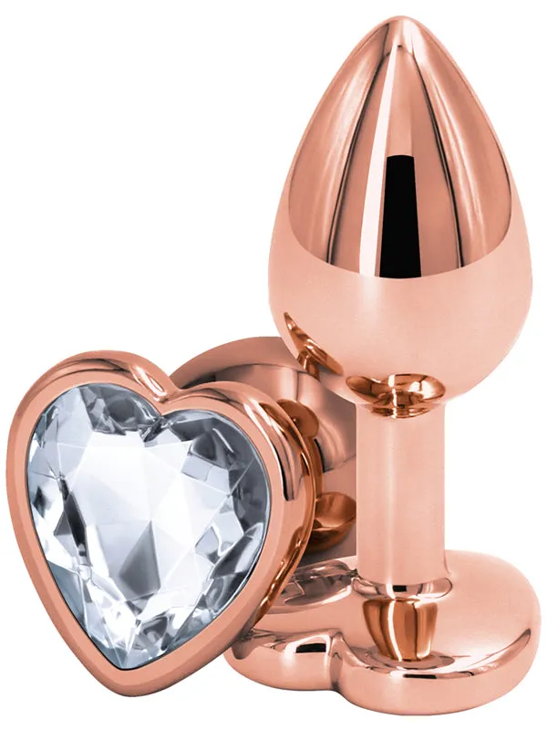 Calvista Anal Rear Assets Rose Gold Heart Small Clear