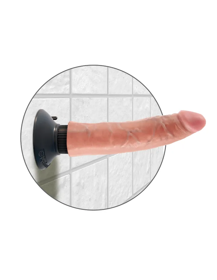 Dildos Calvista King Cock 7Inch Vibrating Cock Flesh