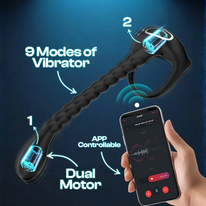 FRISKY BUSINESS SG Male Sex Toys Johnson Jolt APP Control Penis Stimulator with Cock Ring