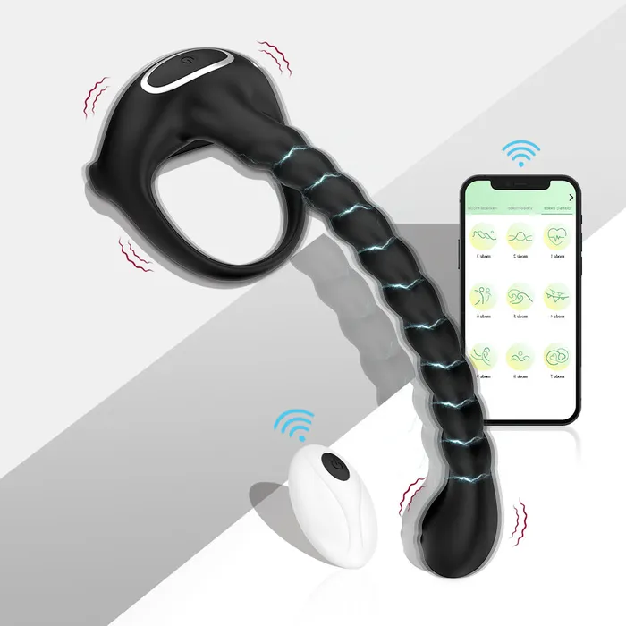 FRISKY BUSINESS SG Male Sex Toys Johnson Jolt APP Control Penis Stimulator with Cock Ring