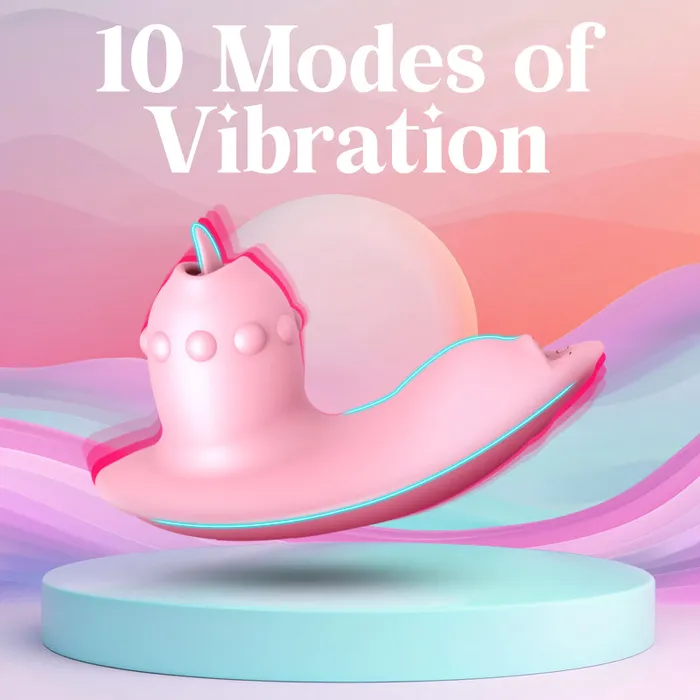 FRISKY BUSINESS SG Pearl Play Wearable Vibrator with Licking Tongue Female Sex Toys