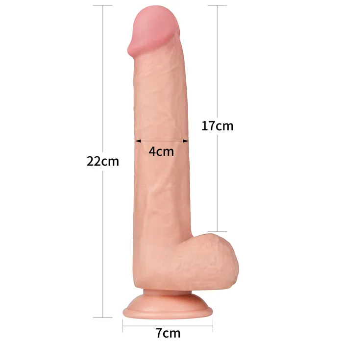 LOVETOY 9 Realistic Dual Density Sliding Skin Dildo with Suction Cup Female Sex Toys LOVETOY 9 Realistic Dual Density Sliding Skin Dildo with Suction Cup Female Sex Toys