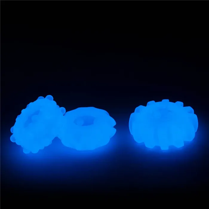 LOVETOY Male Sex Toys Glow in the Dark Reusable Cock Ring 3 Pcs