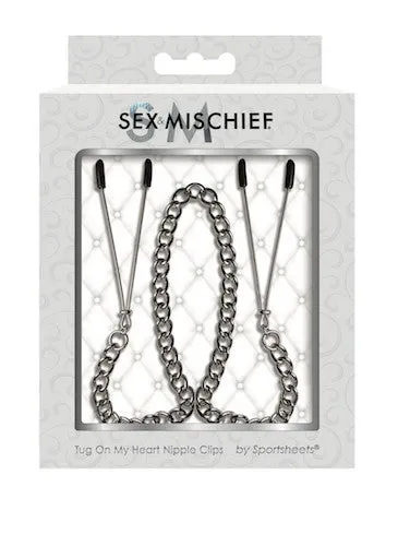 Sex Mischief Tug On My Heart Nipple Clips Calvista Female Sex Toys